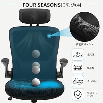 Komene 椅子 デスクチェア　オフィス　ゲーミングチェア　メッシュ　書斎　黒 Amazon.co.jp: KERDOM パソコンチェア オフィスチェア 椅子